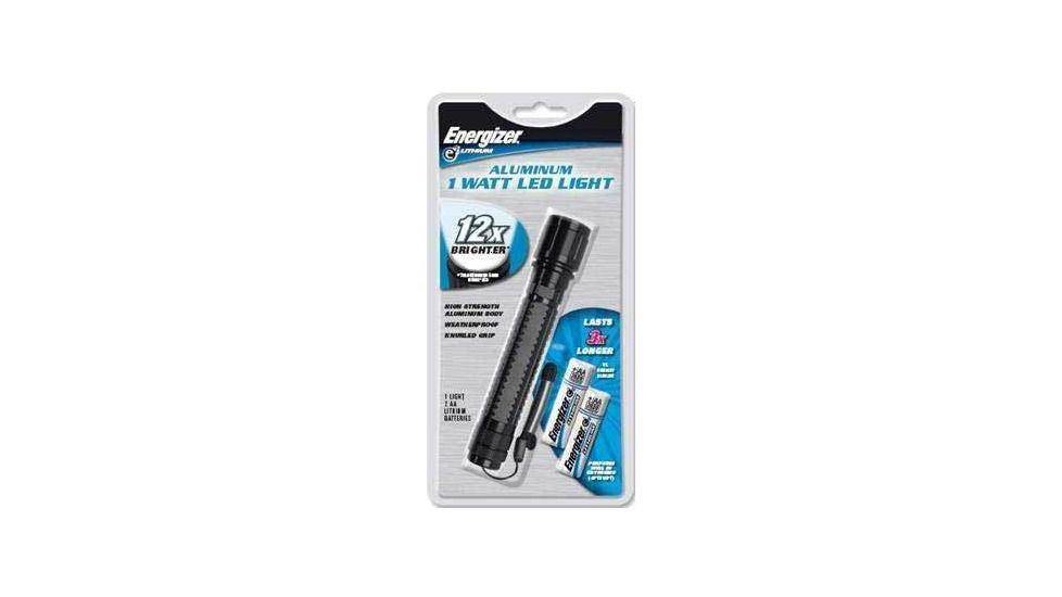 Energizer 1 Watt LED Metal Tactical Flashlight with Lithium AA Batteries MLT1W2AAL