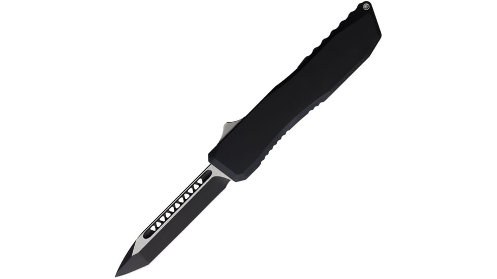 EOS Auto Harpoon OTF Automatic Folding Knives, 3.75in, CPM-20CV Stainless, Tanto Blade, Black Anodized Aluminum Handle, EOS113