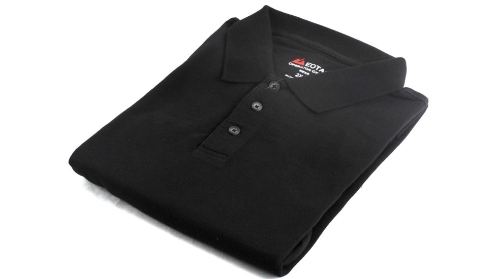 EOTAC 406 Operator Grade Long-Sleeve Pocket Polo Color Black Size 2XL