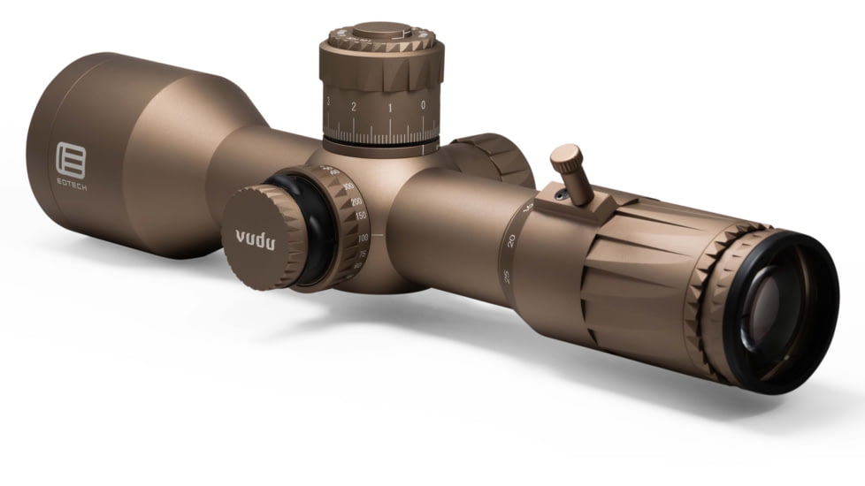 EOTech Vudu 5-25x50mm Rifle Scope, 34mm Tube, First Focal Plane, MD4 MOA Reticle, Tan/FDE, VDU5-25MD4TAN