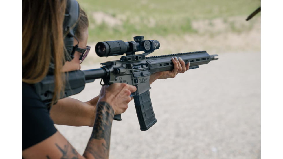EOTech Vudu Rifle Scope, 1-10x28, 34mm Tube, First Focal Plane, SR4 MOA Reticle, Black, VDU1-10FFSR4