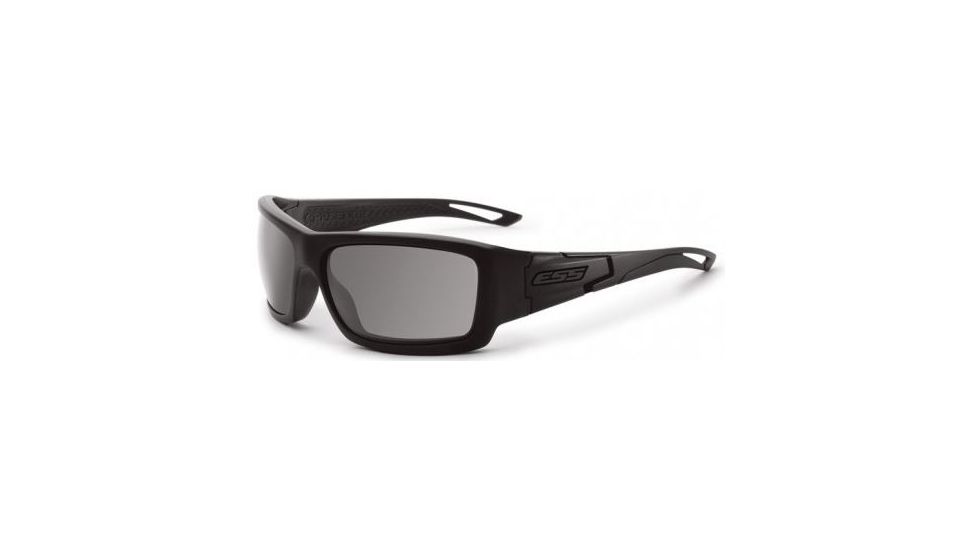 ESS Credence Ballistic Sunglasses,Black Frame w/Subdued ESS Logo,Smoke Gray Lenses EE9015-01