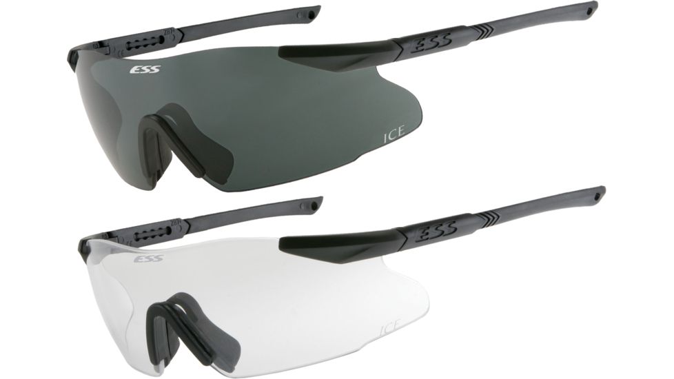 ESS ICE 2.4 Interchangeable Component Eyeshield Safety Glasses 2-Lens Kit - 6in. temples 740-0003