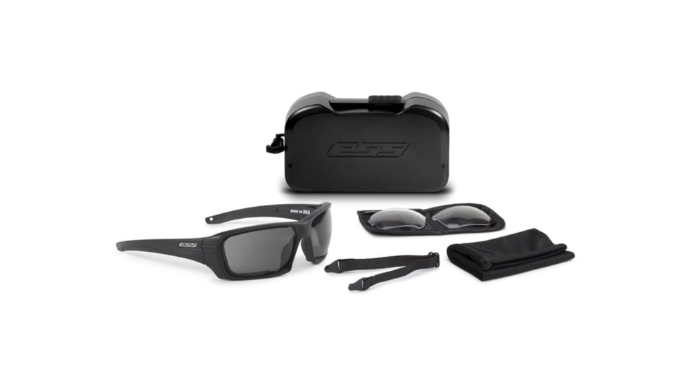 ESS Rollbar NARO Blk Silv Logo Safety Glasses, Black, Unisex, EE9039-03