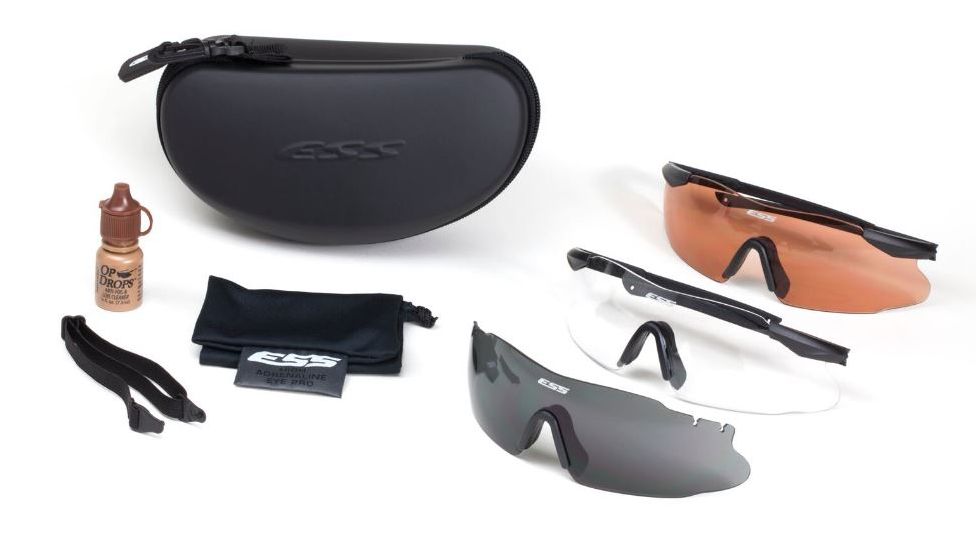 ESS ICE Tactical Interchangeable Component Eyeshield Safety Glasses Kit 740-0007