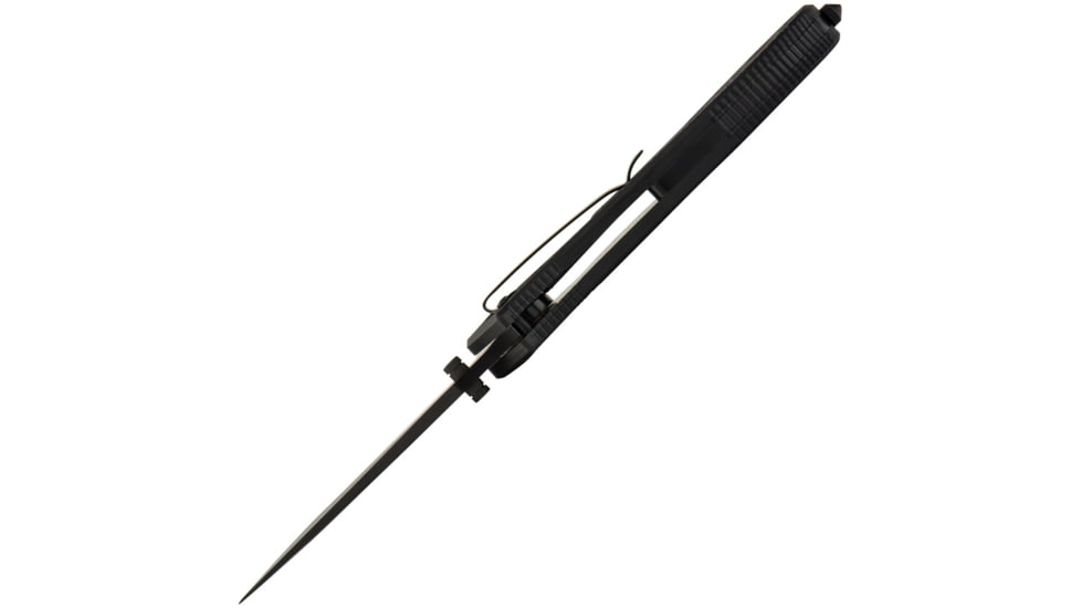 ETE Wortac Linerlock A/O Folding Knife, 6in Closed, 4in Black Titanium Finish D2 Tool Steel Modified Clip Point Blade, Black G10 Handle, 7.8Oz, Designed By Kelly Worden, ETEK1600
