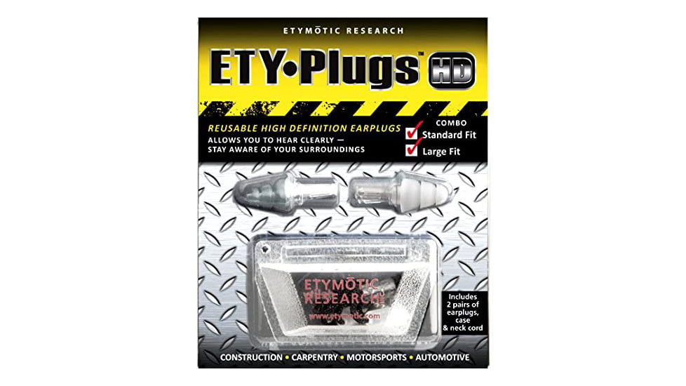 Etymotic Research ER20HD Safety High-Definition Earplugs, Frost/White, Standard, Large, ER20-SFT-COMBO-P