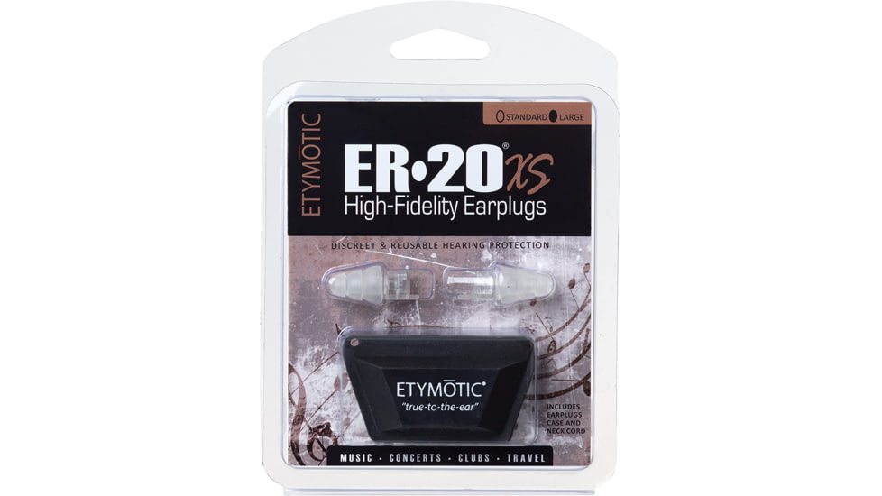 Etymotic Research ER20XS High-Fidelity Earplugs, Clear, Large, ER20XS-CCC-C