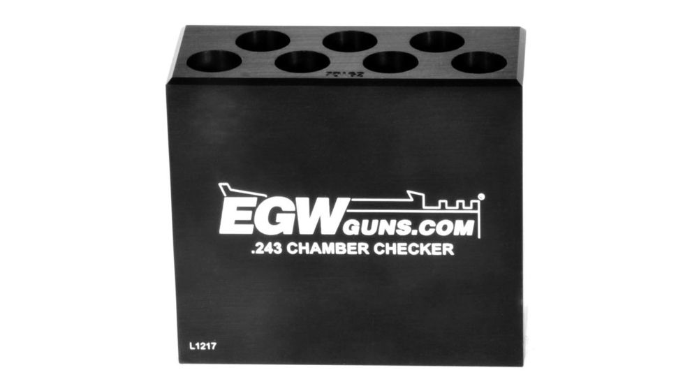 Evolution Gun Works Ammo Chamber Checker, .243, 7-hole, Black, 70162