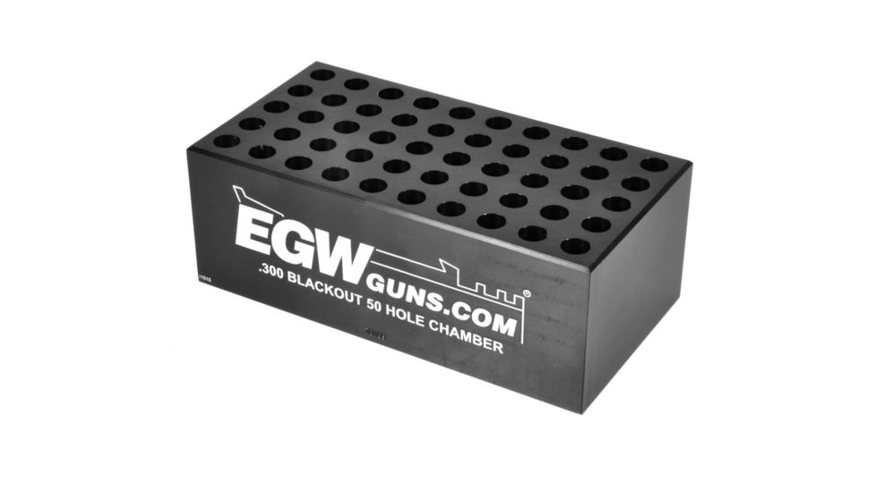 Evolution Gun Works Ammo Chamber Checker .300 Blackout 50-Hole, 6.2 in, Aluminum, Matte Black Anodized, 70168
