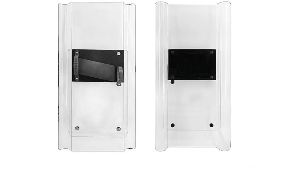 ExecDefense USA Interlocking Riot Shield, Transparent, Standard Size, 3.9 Height, ED-ILRS-S