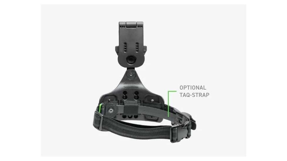 Alien Gear Holsters Rapid Force Expansion Dynamic Drop Leg Holster With Locking Belt Slide w/ Standard Strap w/Standard Buckle w/Bag Packaging, Matte Black, RFX-DD-BK-LBS-S-LK-B