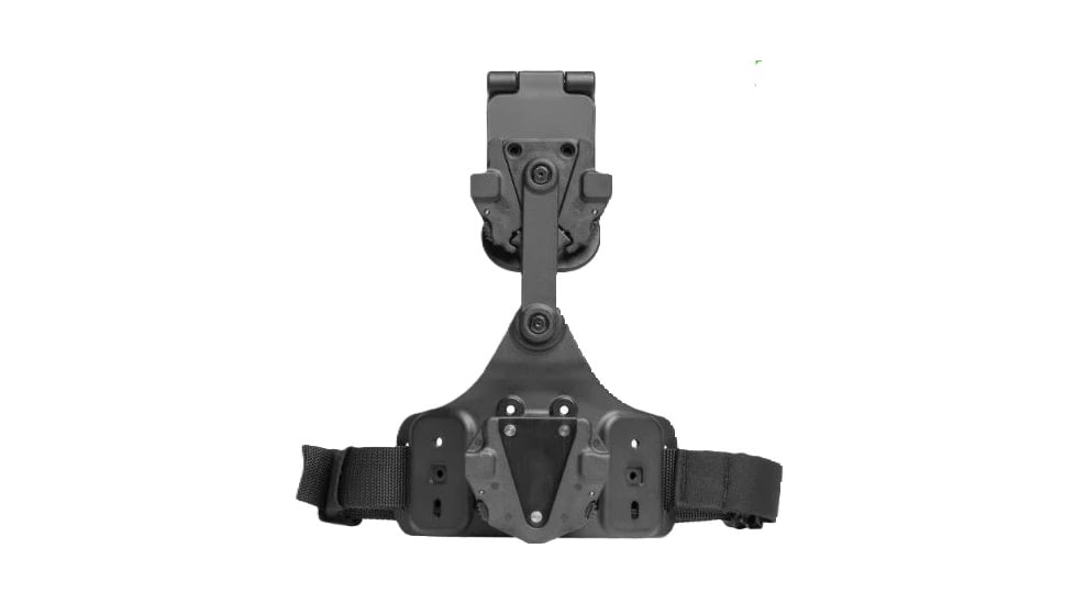 Alien Gear Holsters Rapid Force Expansion Dynamic Drop Leg Holster With Locking Belt Slide w/ Standard Strap w/Standard Buckle w/Bag Packaging, Matte Black, RFX-DD-BK-LBS-S-LK-B
