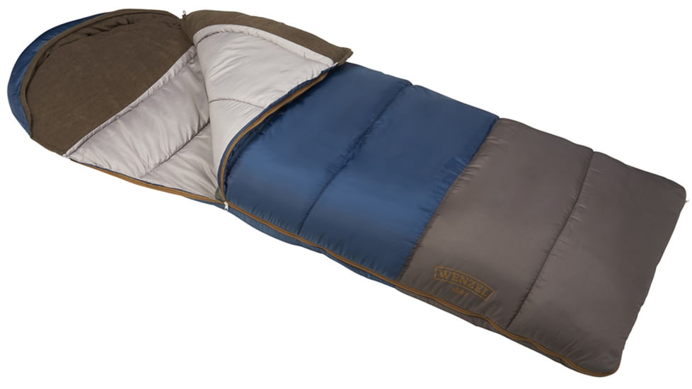 Exxel Outdoors Monterey 30-40 Degrees Sleeping Bag, Blue, 84x33in, 74941320