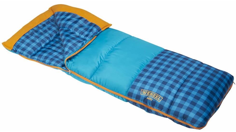 Exxel Outdoors Sapling 40-50 Degrees Youth Sleeping Bag, Blue, 66x26in, 74970720BL