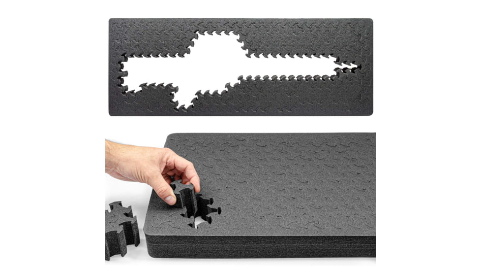 Eylar 38in Hard Rifle Case Equipped w/Ragar XP Crosslinked Foam Insert, Black, SA00013-BLK-RG-XP