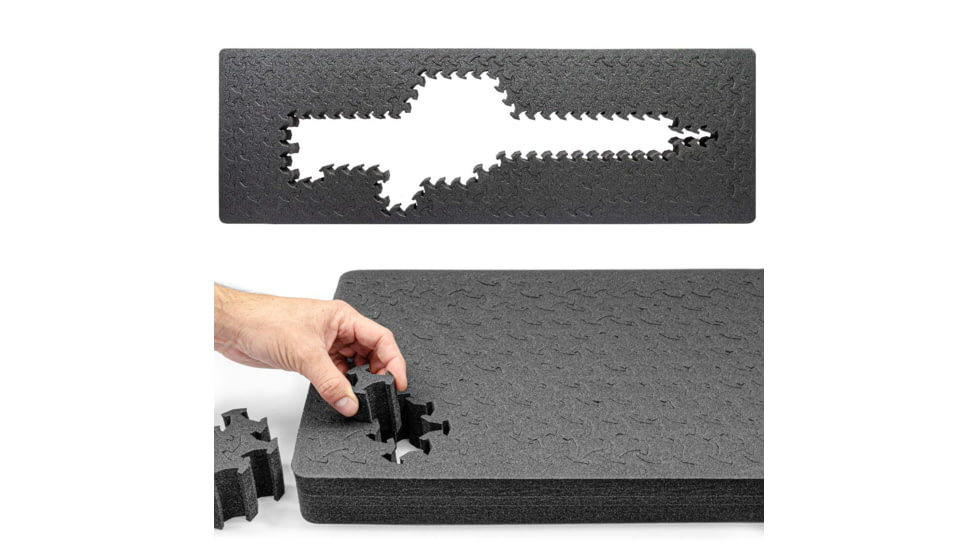 Eylar 44in Hard Rifle Case Equipped w/Ragar XP Crosslinked Foam Insert, Black, SA00008-BLK-RG-XP