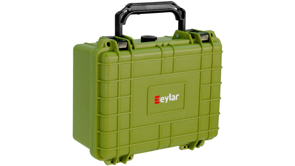 Eylar Compact 9.12in Waterproof Gear Hard Case w/Foam, Green, SA00042-GRN