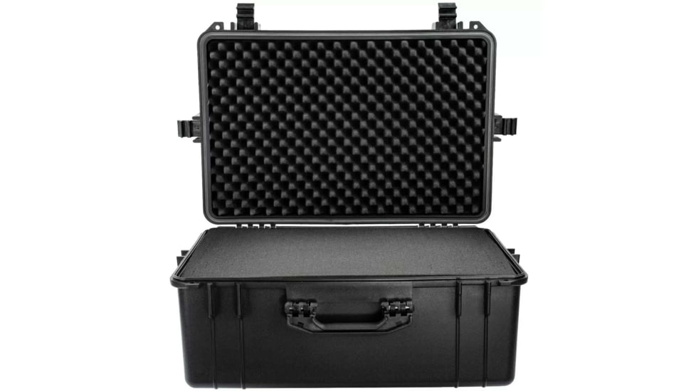 Eylar Extra Large 24in Waterproof Deep Protective Equipment Hard Case w/Foam, Black, SA00039