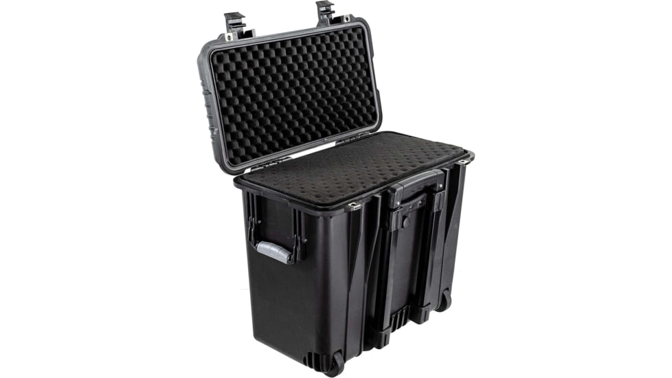 Eylar Large 19.7in Waterproof Tall Roller Protective Equipment Hard Case w/Foam, Black, SA00036