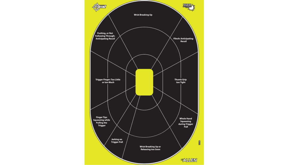 EZ-Aim Allen Non-Adhesive Splash Handgun Trainer Target, Green, 12X18, 15220