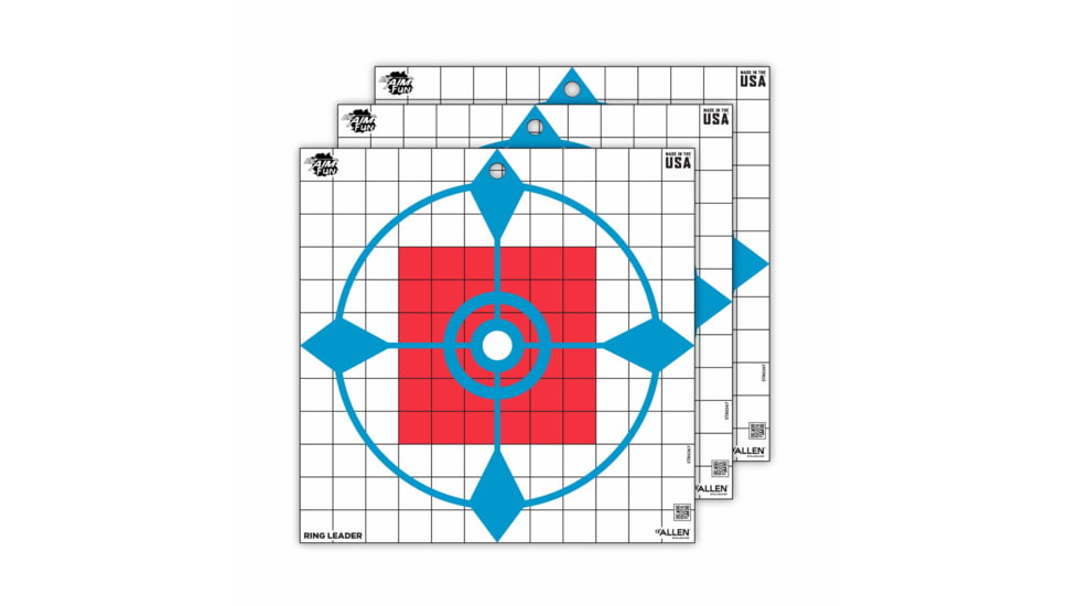 EZ-Aim Fun Dialing In More Fun Paper Shooting Targets, 12inW x 12inH, 9-Targets, 15641