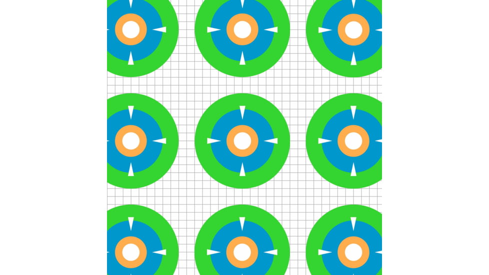EZ-Aim Fun Dialing In More Fun Paper Shooting Targets, 12inW x 12inH, 9-Targets, 15641