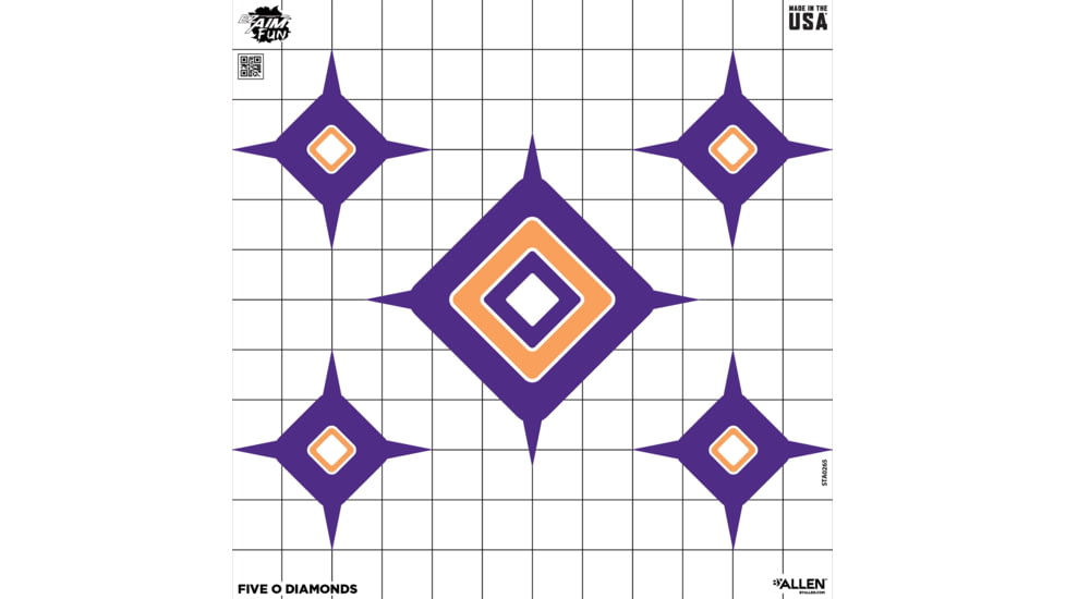 EZ-Aim Fun Dialing In More Fun Paper Shooting Targets, 12inW x 12inH, 9-Targets, 15641
