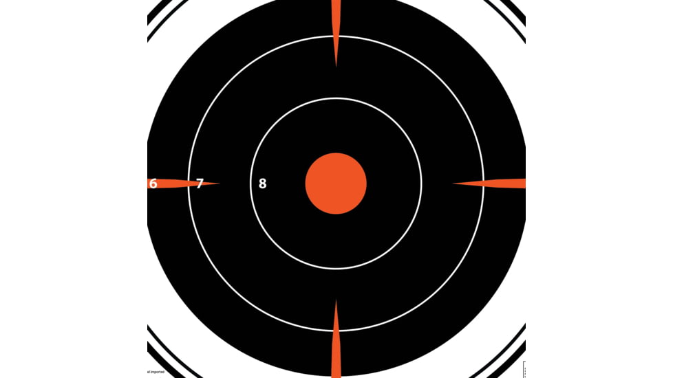 EZ-Aim Paper Bullseye Target, Black, 8X8, 15246