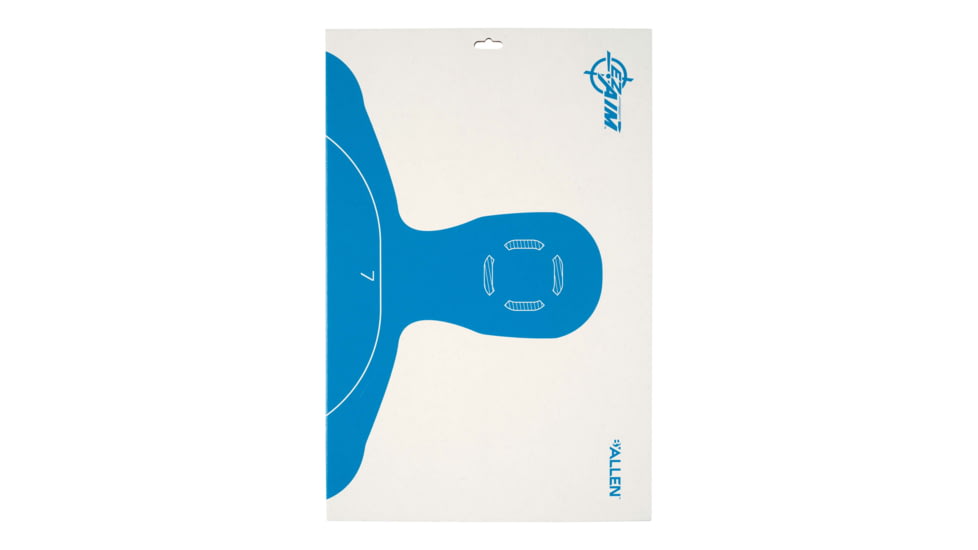 EZ-Aim Splash Reactive Paper Shooting Targets, Silhouette Kit, 23inW x 35inH &amp; 12.5inW x 18.25inH, Blue/White &amp; Black/Orange, 15579