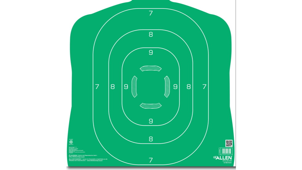EZ-Aim Splash Silhouette Target, White/Green, 12X18, 15204