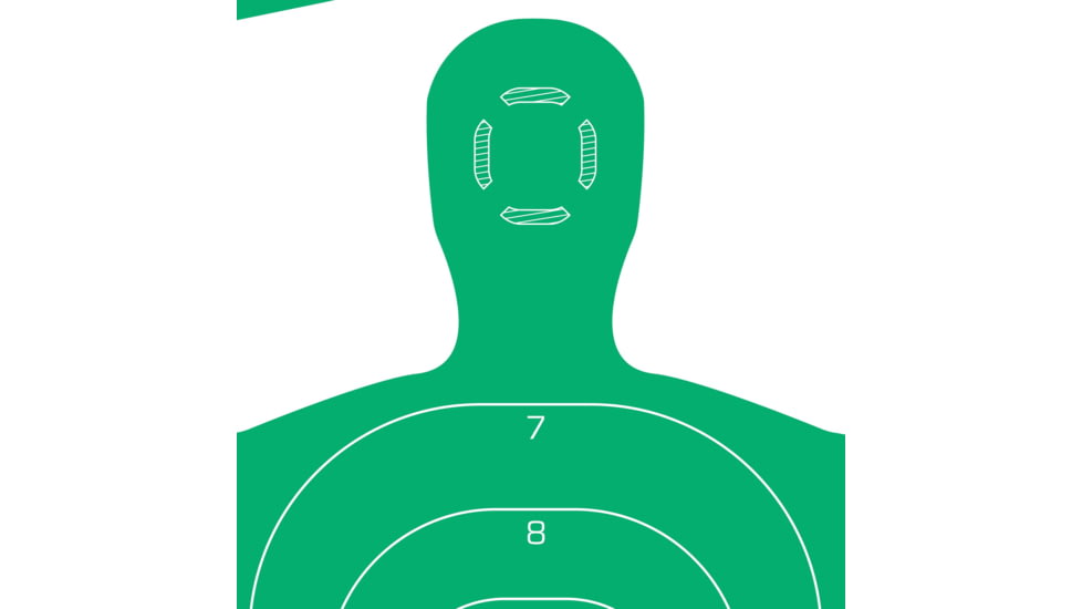 EZ-Aim Splash Silhouette Target, White/Green, 12X18, 15204