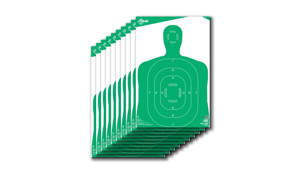 EZ-Aim Splash Silhouette Target, White/Green, 12X18, 15204