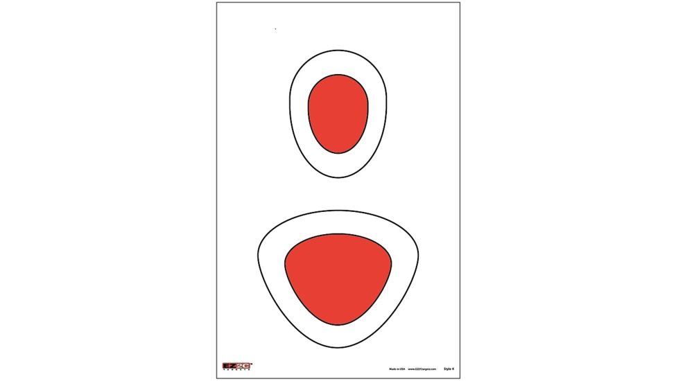 EZ2C Targets Style 4 Targets,11x17in,Red and Black Ink,Pack of 25 EZ2C004