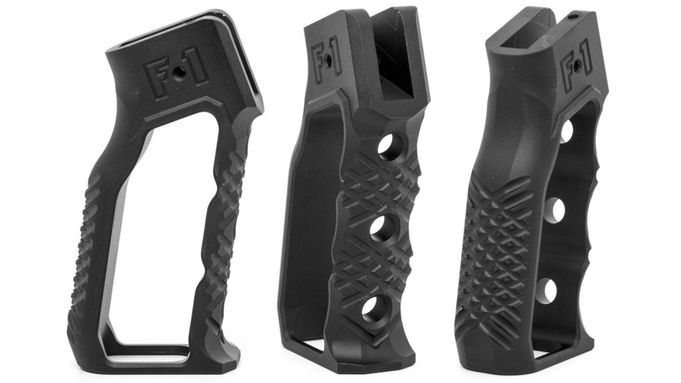 Watchtower Firearms Skeletonized Grip Style 1 Without Finger Grooves, Black, GRP-ST1