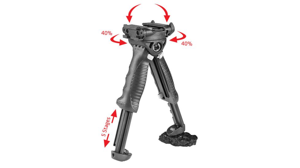 FAB Defense Gen-II Tactical Pivoting QR Vertical Foregrip w/ Integrated Bipod, Black, FX-TPOlive Drab Green2B