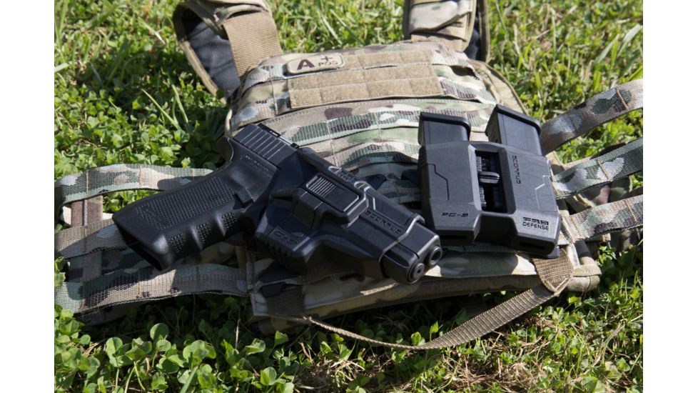 FAB Defense Glock 9mm/.40 Swivel Magazine Pouch, Paddle/Belt, Black, Scorpus, SC-PG9SB