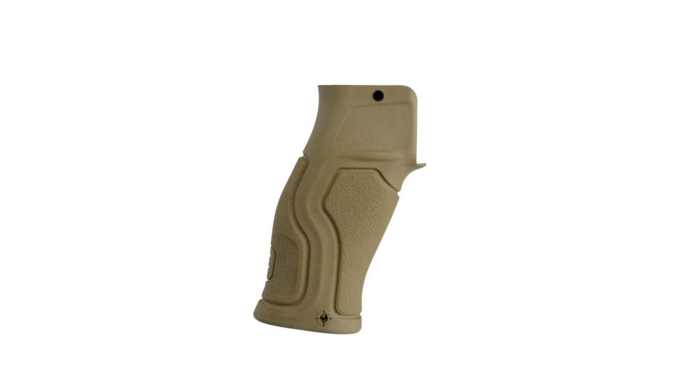 FAB Defense Gradus Flat Beavertail Rubberized Ergonomic AR Pistol Grip, FDE, NSN N, FX-GRADUSFBVT