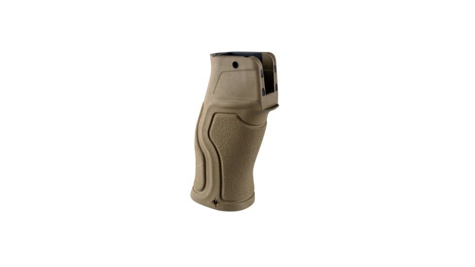 FAB Defense Gradus Flat Beavertail Rubberized Ergonomic AR Pistol Grip, FDE, NSN N, FX-GRADUSFBVT