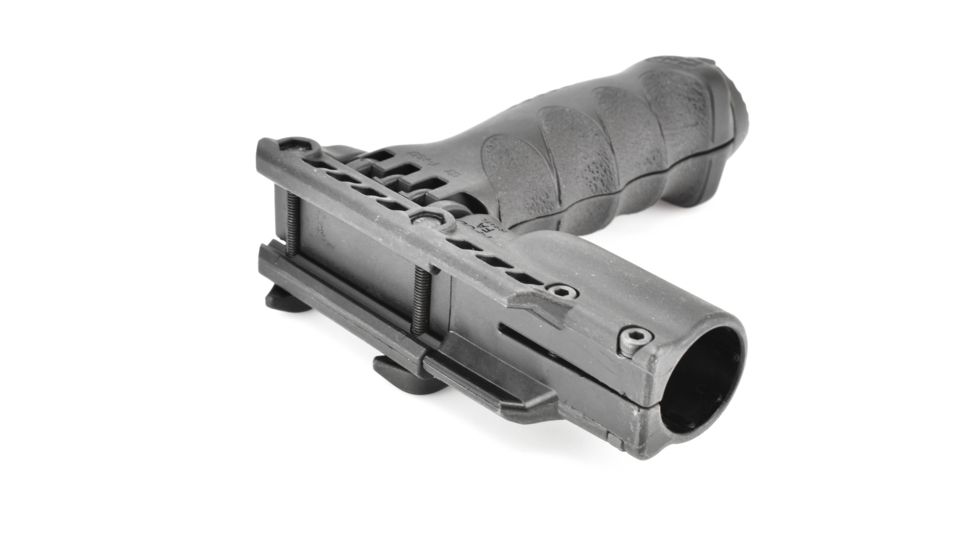FAB Defense Tactical Vertical Foregrip w/Integrated Adjustable Bipod, 1in Flashlight Adaptor, Black, FX-TPODG2FA