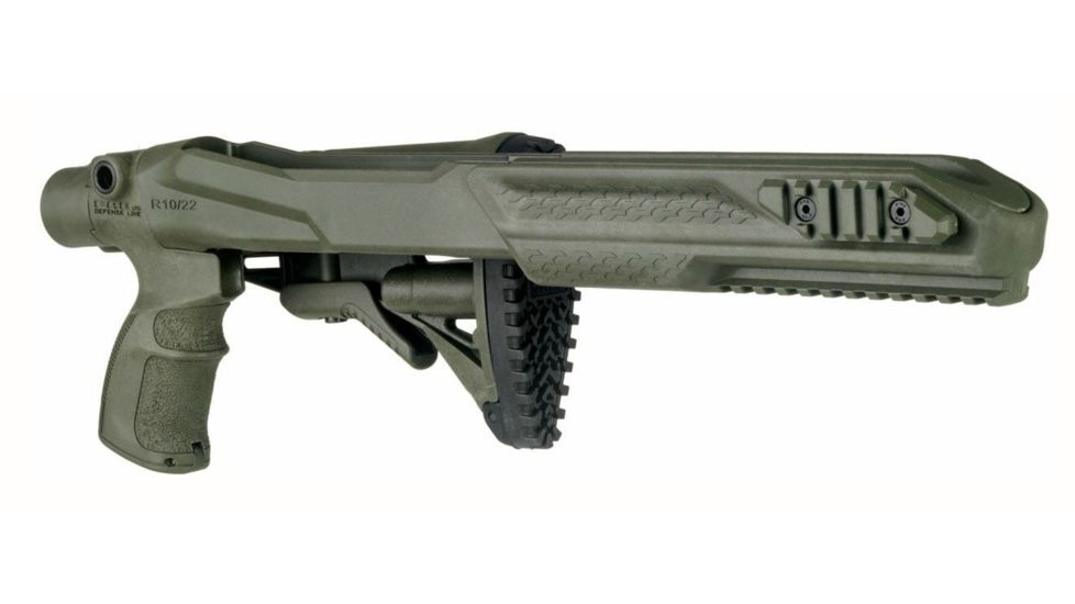 FAB Defense UAS-PRO Ruger 10/22 UAS Precision Stock Conversion Kit w/Handguard and Upper Rails, OD Green, FX-UASPR1022G