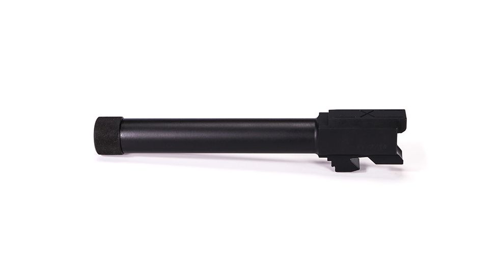 Faxon Firearms Duty Series 9mm Luger, Glock 17 Gen 2-4 Non-Threaded Pistol Barrel, 4.5in, 1-10 Twist, Black, GA910N17NGQ-N