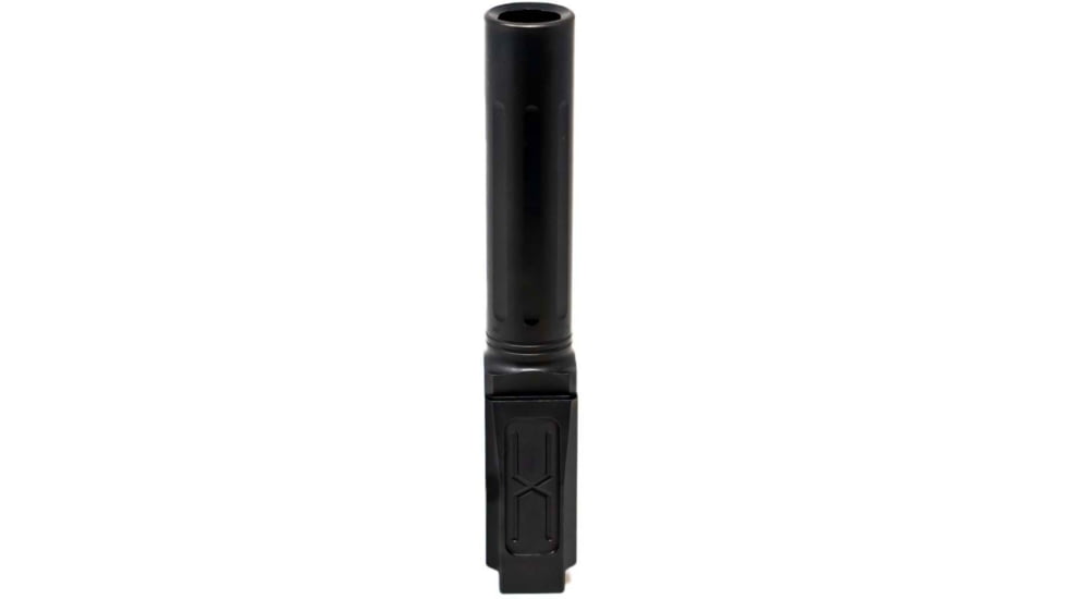 Faxon Firearms Match Series Glock 43 Non-Threaded Barrel, 9mm Caliber, 416-R Stainless Steel, Nitride, Black, GB910N43SGQ-N