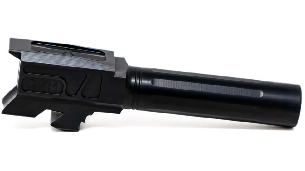 Faxon Firearms Match Series Glock 43 Non-Threaded Barrel, 9mm Caliber, 416-R Stainless Steel, Nitride, Black, GB910N43SGQ-N