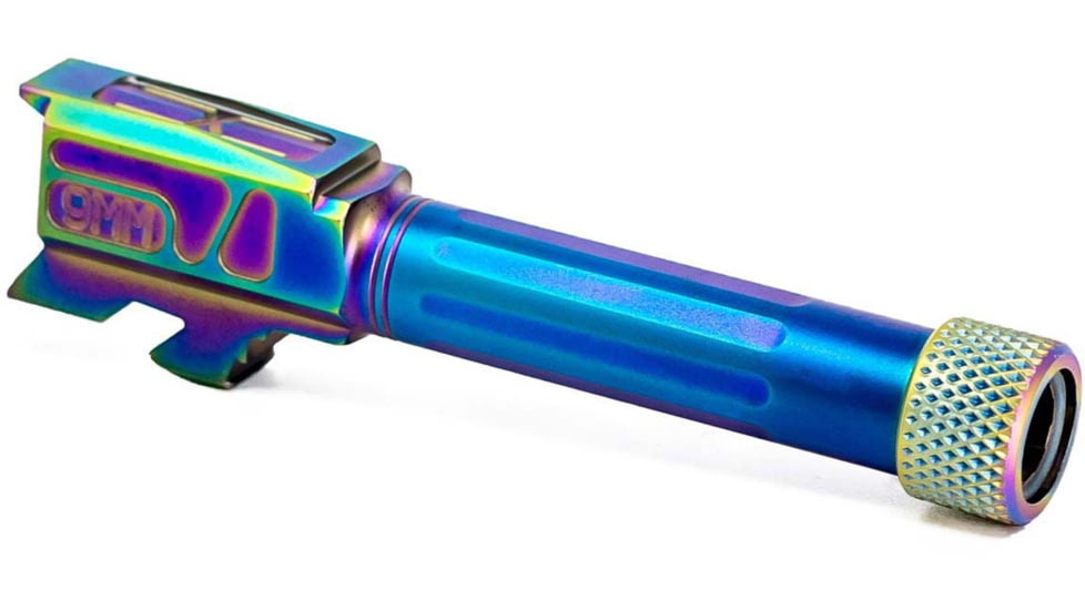 Faxon Firearms Match Series Glock 43/43X Threaded Barrel, 9mm Caliber, 416-R Stainless Steel, Chameleon PVD, Multi, GB910N43SGQ-T-NCR