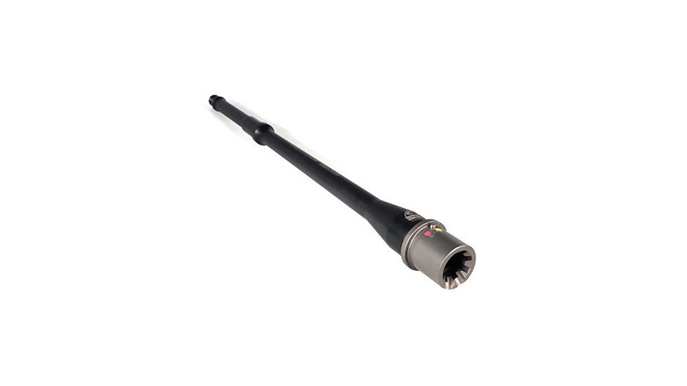 Faxon Firearms .223 Wylde Pencil Rifle Barrel, Mid-Length, 416-R Stainless QPQ Nitride, 5R, NP3 Extension, Black Nitride, 14.5, 15BW8M14NPQ-5R-NP3