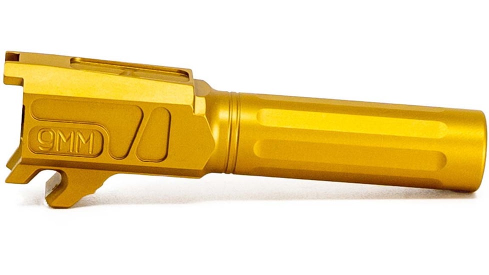 Faxon Firearms SIG Sauer P365 Non-Threaded Barrel, 9mm Caliber, 1-10 Twist, 416-R Stainless Steel, TiN PVD, Gold, 365B910NFSOQ-N-TIN