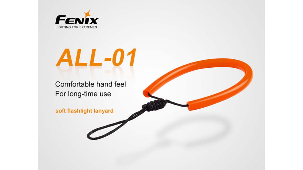 Fenix Adjustable Flashlight Lanyard, Orange, ALL-01