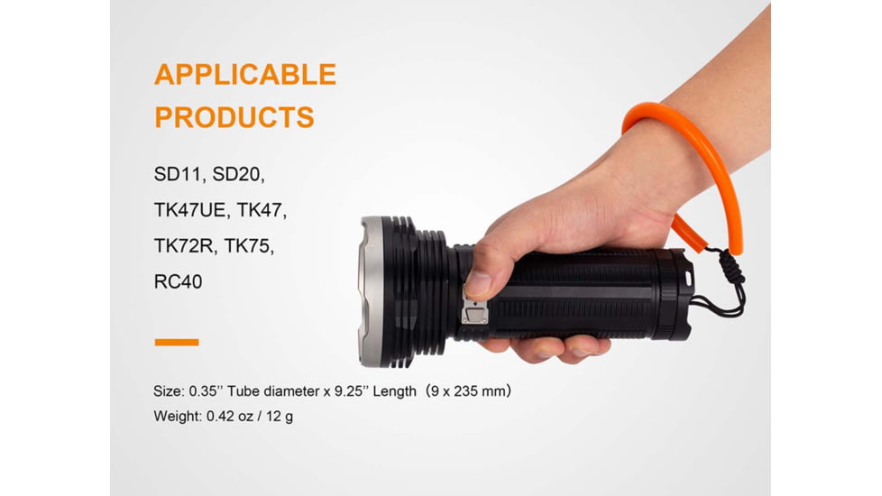 Fenix Adjustable Flashlight Lanyard, Orange, ALL-01