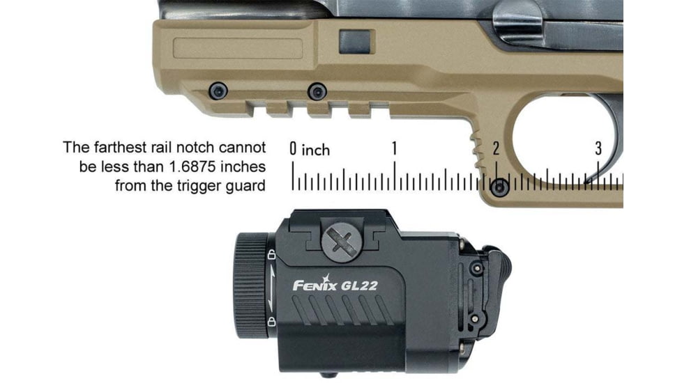 Fenix Gl22 Tactical Light W/ Red Laser Sight - GL22LSBK